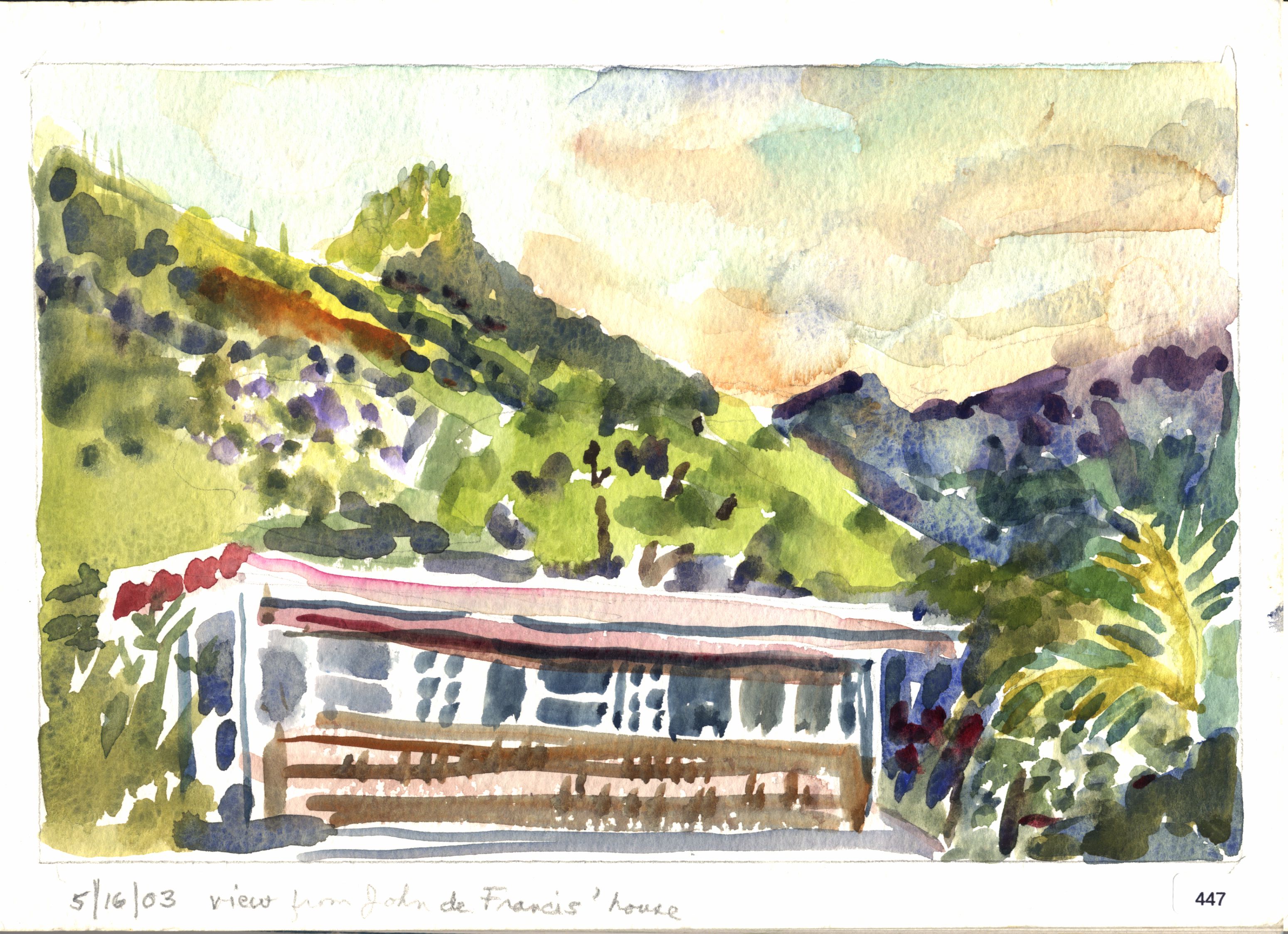 View from John de Francis' house