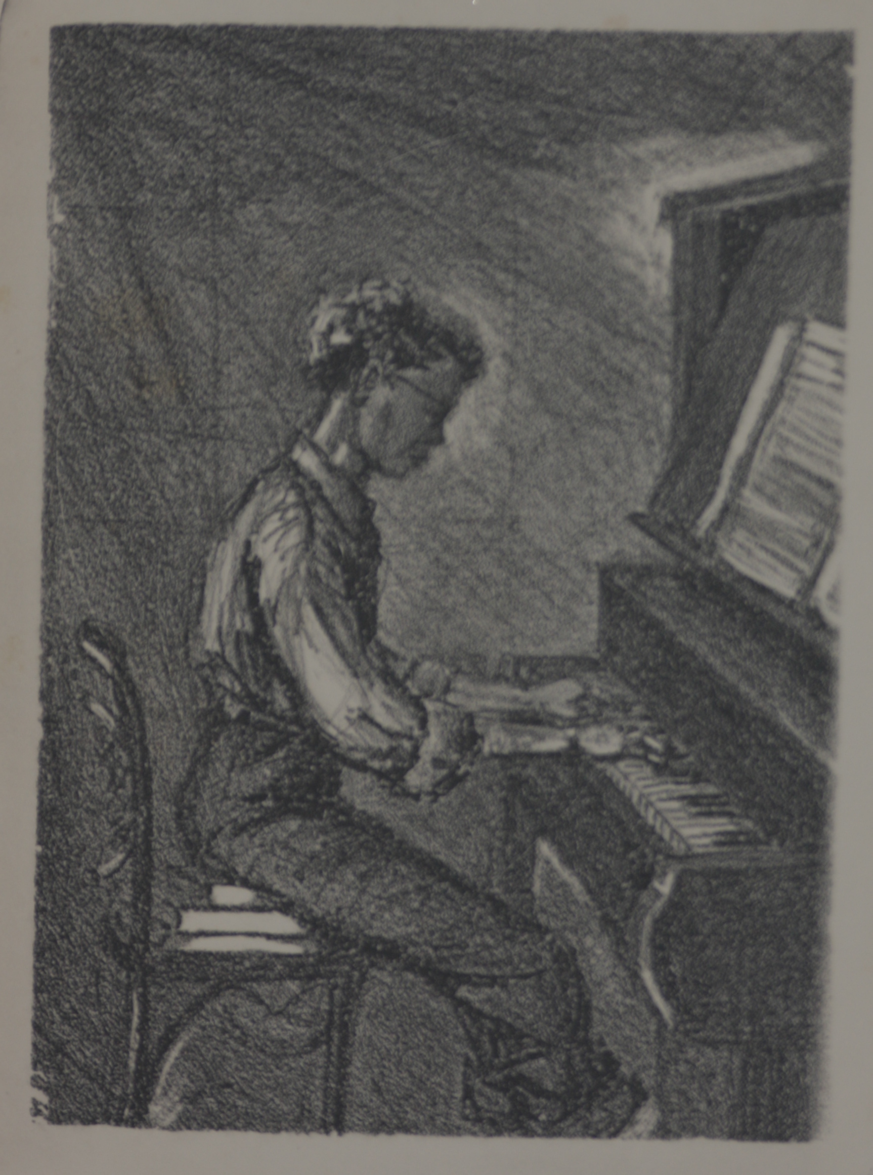 Charcol? Playing the piano