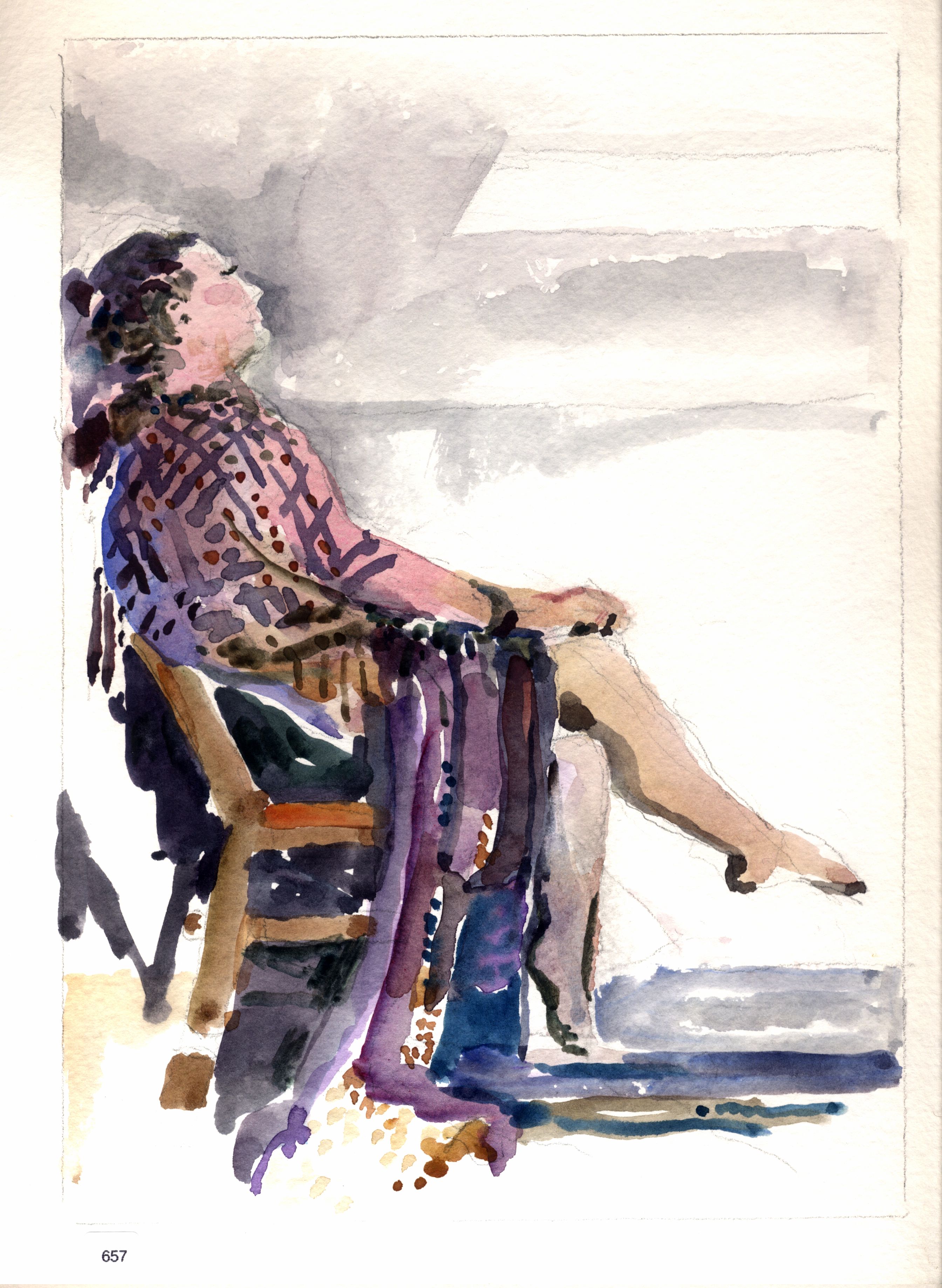 Woman seated in chair