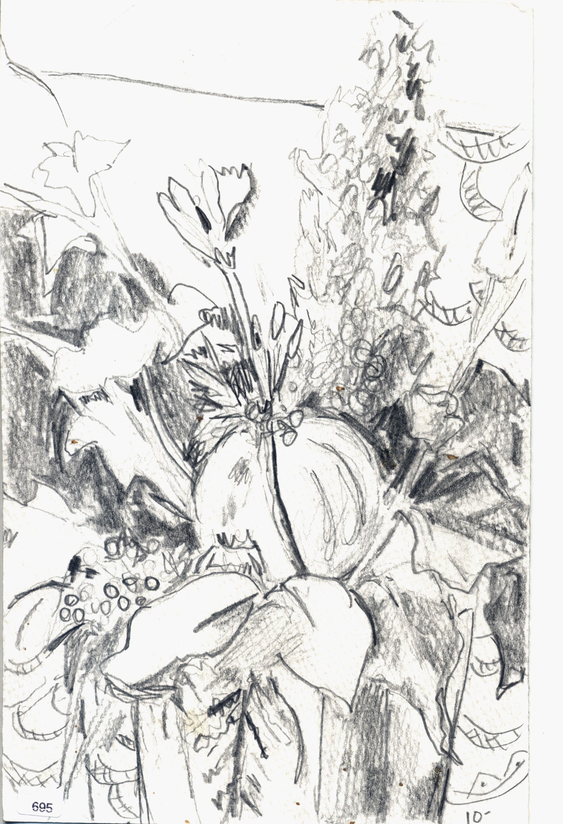 red ticino wine bouquet with gourd in the middle