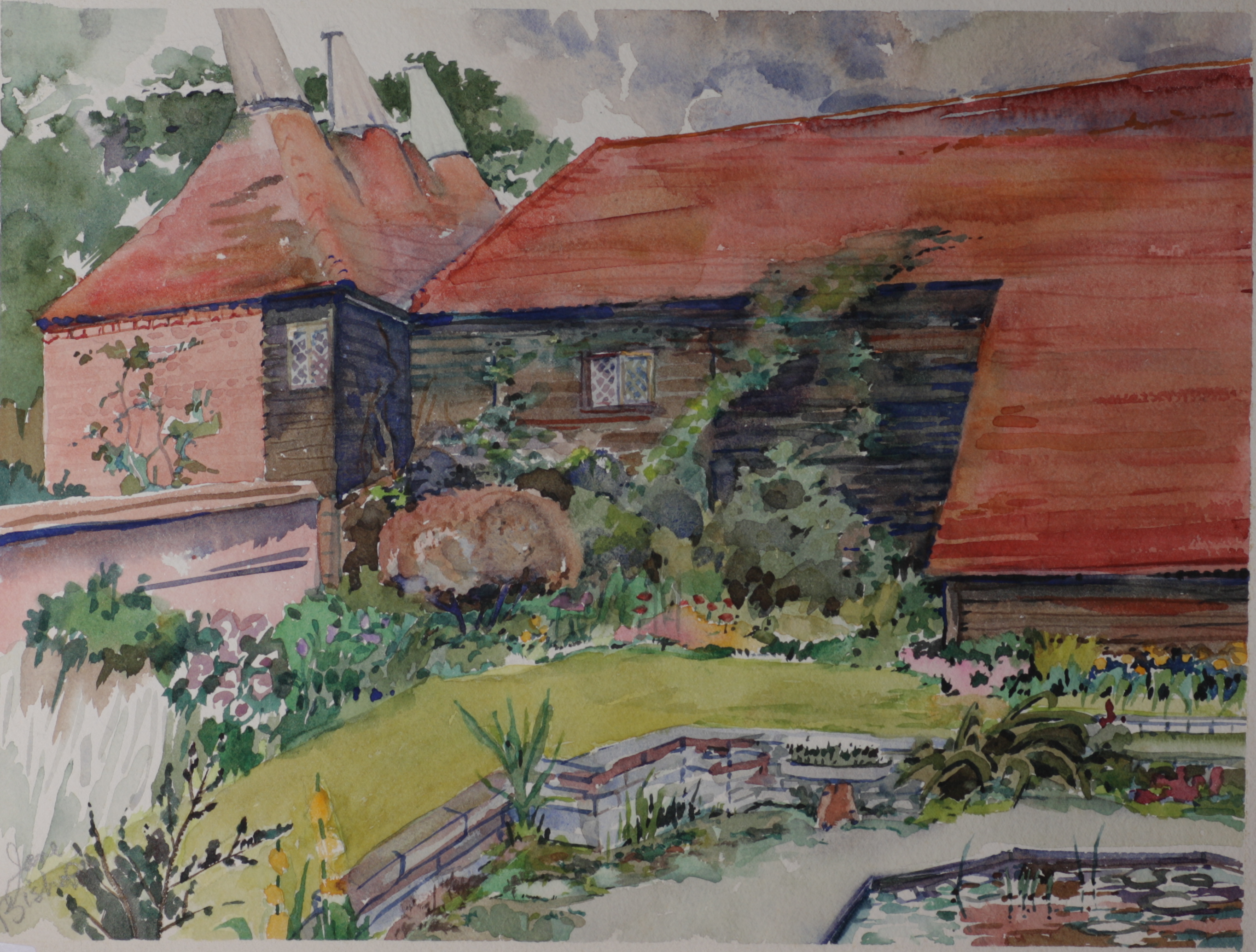 Kent: Red-roofed wooden house