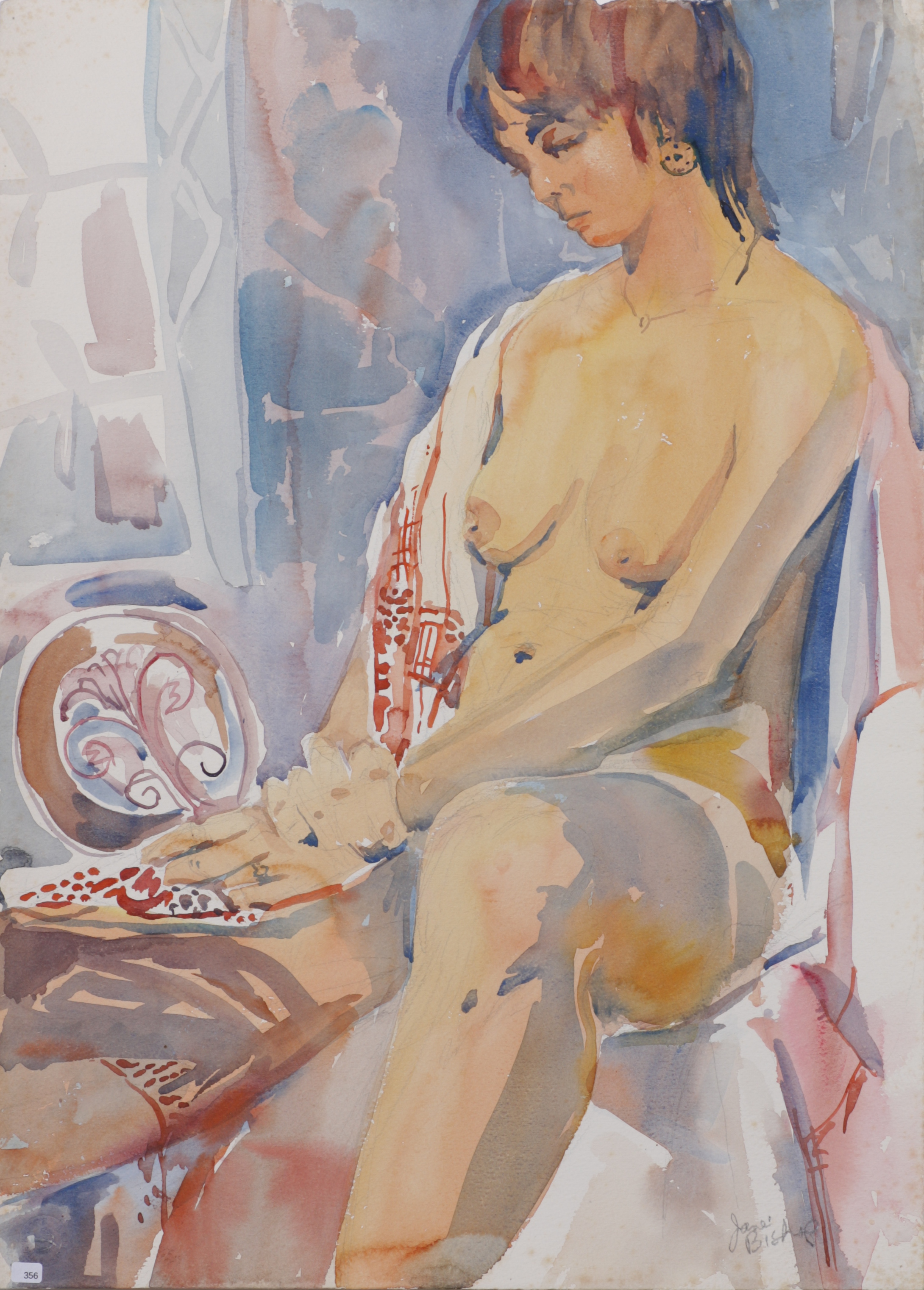 F Seated nude