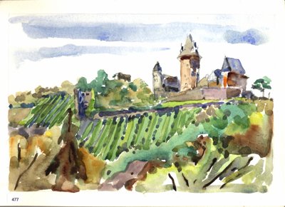 Burg Stahleck and vineyards