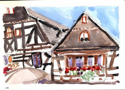 Half-timbered houses