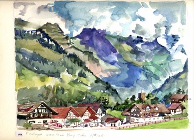 Frutigen, view from Pony Cafe