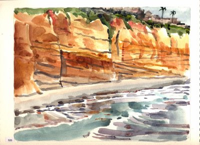 Water or coastal scene with rocks