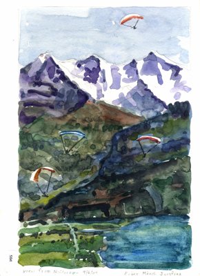 View from Niederhorn; Eiger, Mönch, Jungfrau
