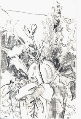 red ticino wine bouquet with gourd in the middle