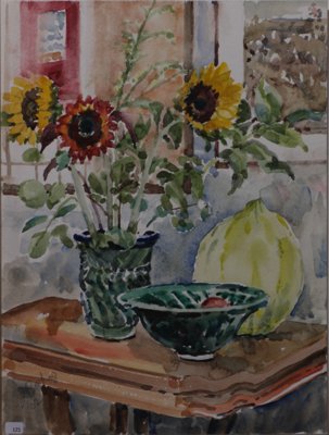 Still life with sunflowers