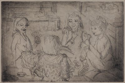 Etching “Bridge Game”