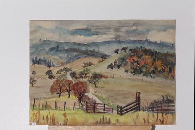 Countryside hills fence